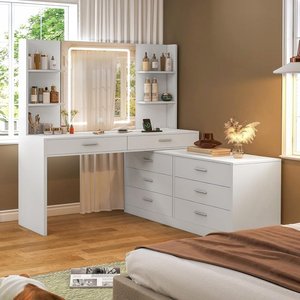 הלבשה שולחן שינה vanity מודרני הלבשה שולחן איפור vanities שולחן איפור איפור שולחן איפור עם rgb הוביל אור