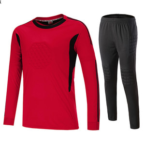 <b>Padded</b> Long Sleeve Goalkeeper Jersey Set Color Block Splicing Breathable Custom Team Training Football Uniform - Product Image 2