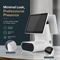 Sistema POS Inteligente Android con Pantalla Táctil Dual de 15.6 Pulgadas, WiFi, Bluetooth, LAN, Puertos USB, Reconocimiento Facial, Impresora de Recibos de 58 mm