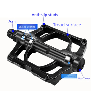 Pedales de Bicicleta Antideslizantes con 4 Rodamientos - Núcleo de Acero de Aleación de Aluminio para Bicicletas de Montaña, Carretera y Eléctricas, Directo de Fábrica, MOQ 20 - Product Image 5