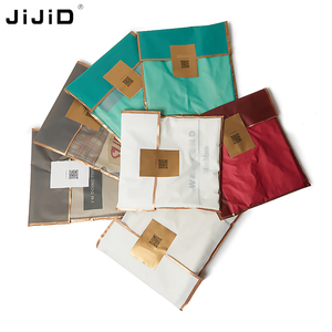 Jijid Sac d'emballage en plastique givré Pe Poly imprimé coloré mat pour vêtements Sacs de t-shirt givrés écologiques - Product Image 1