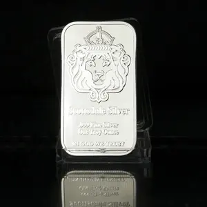 FS-zanaat yüksek kaliteli hediyelik eşya külçe gümüş kaplama 1 adet ons Bar 999 ince gümüş