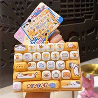 Porte-clés anti-stress en PC transparent, forme clavier, boutons réalistes à clic, chaîne métallique, pendentif, sensoriel