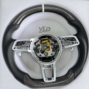 Volant en fibre de carbone pour Porsche Panamera Cayenne Macan 718 911 Cayman 918 Taycan Boxster Carrera 996 997 987 <span class=keywords><strong>991</strong></span> - Product Image 4