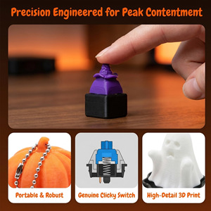 Clicker de Dedo Personalizado con Diseño de Halloween Impreso en 3D, Juguete Antiestrés con Temática de Anime, Llavero con Botón Clicker - Product Image 5