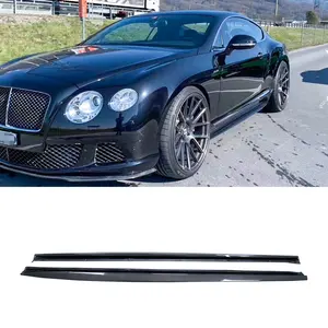 Carbon Fiber Car Side Skirts Lip for Bentley Continental GT V8 Coupe 2-Door 2012-2016