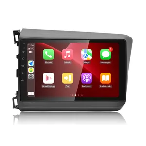 Honda Civic 2012 2013 2014 2015 çift Din 9 inç araba radyo dokunmatik ekran Stereo desteği Carplay Android oto