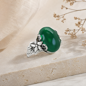 Anello Aperto Vintage con Fiore, Anello da Donna alla Moda, Accessorio Regolabile per Dito, Stile Retrò - Product Image 5