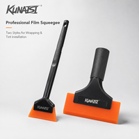 KUNAISI Raclette de pose de film teinté pour vitres de voiture, outil de décapage d'eau, lame large à long manche, outil d'installation de film vinyle