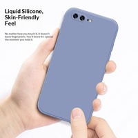 Coque souple en silicone liquide pour iPhone 7/8 - Protection antichoc et anti-chute, design minimaliste couleur unie pour téléphones mobiles