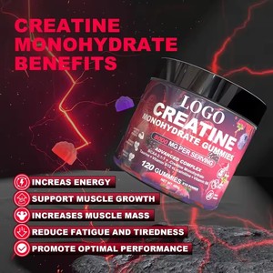 Gomitas de Creatina Monohidrato, Suplemento Herbal Deportivo Pre-Entrenamiento para el Desarrollo Muscular con BCAA - Product Image 3