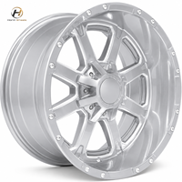 Jantes de camion tout-terrain forgées 6061-T6 de 18, 20, 22, 24, 26 pouces, finition Gunmetal, découpées et fraisées, pour F150, Ram, Silverado, SUV