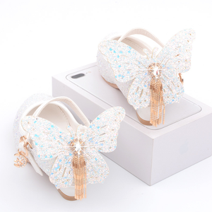 Zapatos Clásicos de Lentejuelas y Cuero Sintético para Niñas, Tacones Altos, Zapatos de Fiesta, Zapatos de Princesa para Niños, Zapatos de Boda para Niños - Product Image 4