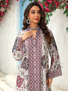 Mới Nhất Thiết Kế Thổ Nhĩ Kỳ In Ấn Voan Hồi Giáo Ăn Mặc Phụ Nữ Thanh Lịch Dài Áo Choàng Hồi Giáo Abaya - Product Image 6