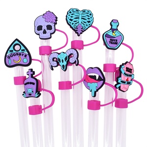 Adornos de Paja para Halloween con Diseño de Dibujos Animados, Diámetro Grande de 10 mm, Adornos Decorativos para Vasos de Paja para Fiestas de Halloween - Product Image 3