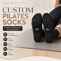 Chaussettes de Pilates antidérapantes pour femmes, très vendues, avec grip personnalisé, chaussettes de yoga antidérapantes avec design à lanières