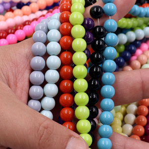 Compra de cuentas de vidrio a granel para la venta Cuentas de vidrio de colores de 8mm para la fabricación de joyas Cuentas de bricolaje al por mayor - Product Image 5