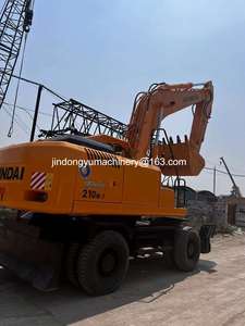 Excavatrice sur pneus Hyundai 210W-9 d'occasion fabriquée en Corée du Sud, excavatrice Hyundai 210W-7 210W en Chine à Shanghai - Product Image 2