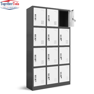 Armoire de rangement métallique à 12 casiers pour le personnel de gymnase, l'école et le bureau - Vente en gros - Product Image 2