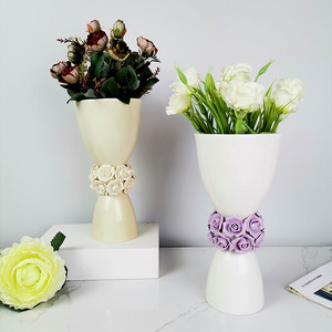Arreglo de flores de alta calidad <span class=keywords><strong>2023</strong></span>, jarrones de ramo de flores con incrustaciones para flores, decoración del hogar - Product Image 2