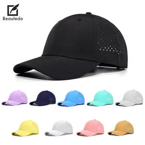 Seis gorras de béisbol deportivas de estilo casual con perforaciones láser, unisex, para deportes al aire libre, con bordado trenzado. - Product Image 1