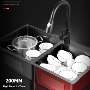 Kinglions Ensemble d'évier de <span class=keywords><strong>cuisine</strong></span> en acier inoxydable de 30 pouces, accessoires à double cuvette avec <span class=keywords><strong>lavabo</strong></span> à légumes à deux trous - Product Image 2