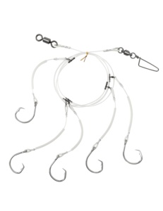Aparejo de pesca de caída profunda 2/0-15/0 anzuelos con tubos luminosos, anzuelos de acero inoxidable y línea de 250lb/300lb para pargo, blanquillo, mero - Product Image 1