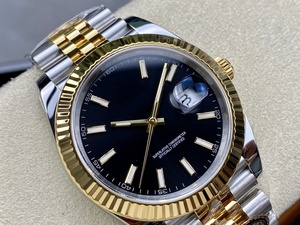 Reloj Mecánico de Lujo de Súper Calidad, Resistente al Agua, 41 mm, Dos Tonos, Oro Amarillo, Acero 904L, Movimiento 3235, 126-334, Correa Jubilee Negra - Product Image 2