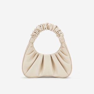 Cross-border Luxury Cloud Bag GABBI White Genuine Leather <b>Square</b> Pleated Tote Handbag Women French Style Single-Shoulder Niche - Product Image 2