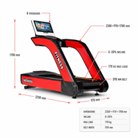 Caminadora Comercial con Inclinación del 20%, Pantalla Táctil, Capacidad de 170 kg, Máquina para Correr y Hacer Ejercicio Cardiovascular