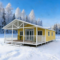 Maison préfabriquée FLKT, installation facile, résistante au vent et à l'eau, durable, aspect moderne, studio de jardin entièrement équipé, certificat CE.