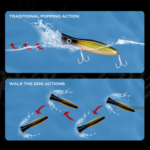 Hunt House pêche en eau salée lure120mm 160mm 200mm Oem Topwater dur Popper Lerrue leurre Popper - Product Image 5