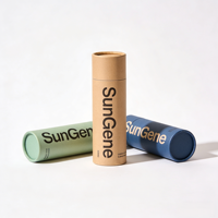 Emballage de crème glacée en papier recyclé anti-fuite, cylindre avec couvercle scellé, taille personnalisée, tube en carton pour les desserts glacés