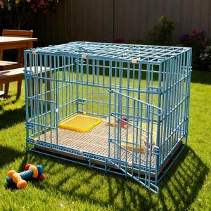 Bold Folding Pet Cage <b>Dog</b> Cage Household With Toilet Separate Indoor Small And Medium-Sized <b>Dog</b> Cage Easy To Store - Product Image 4