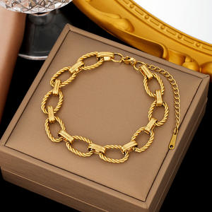 Stainless Steel Bangle Fashionable Simple and Double-layer Layered 18k <b>Gold</b> Pearl Round Five Pointed Butterfly Women's Jewelry - Product Image 5