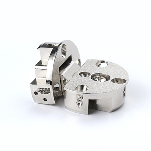 Bisagra oculta abatible ajustable de aleación de zinc para muebles, montaje empotrado con niquelado JNT-186 - Product Image 1