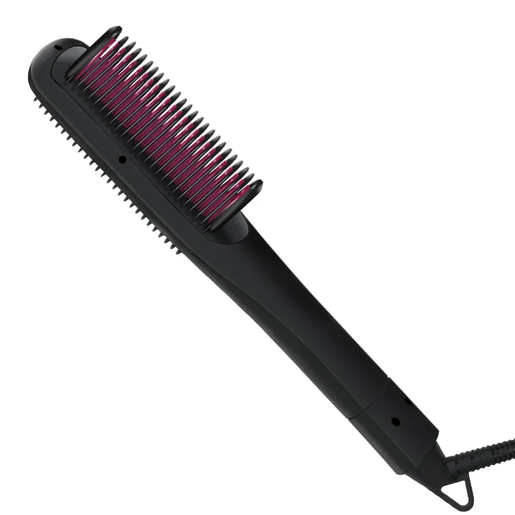 En kaliteli elektrikli saç düzleştirici saç düzleştirici tarak yüksek isı şekillendirici fırça iyonik saç düzleştirici