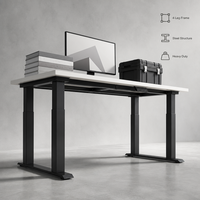 Bureau debout stable à 4 pieds avec structure en acier robuste