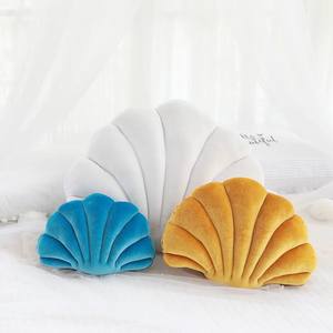 Vente flash - Coussin en peluche en forme <span class=keywords><strong>de</strong></span> coquille avec rembourrage en coton PP, coussin décoratif coloré en forme <span class=keywords><strong>de</strong></span> coquille, coussin <span class=keywords><strong>de</strong></span> canapé, coussin décoratif pour la maison - Product Image 6
