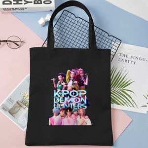 New 35*40cm công suất lớn Kpop Quỷ Hunter bông vải Tote Túi cho phụ nữ sinh viên cô gái thời trang vai túi cho bãi biển - Product Image 2