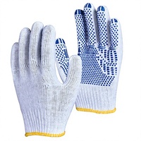 Gants en PVC à texture diamantée avec doublure en coton blanc, couleur noire, poignet élastique antidérapant, personnalisables, anti-impact, en nylon