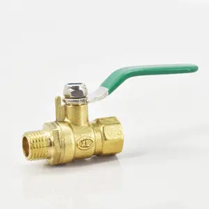 Water Valve TQMF Two-Piece Type 1/4 3/8 1/2 Inch Female Male Plumbing Long Handle Copper Thicken Brass Ball Valve