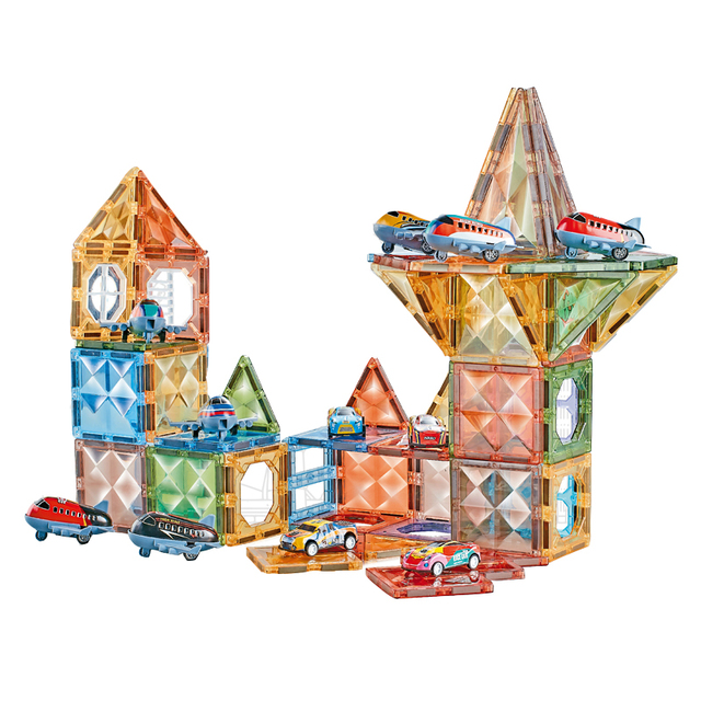 ELI TOYS High Quality Plastic DIY Magnetic Building Tiles Set Children Educational Magnetic Tiles 3D Magnetic Toys