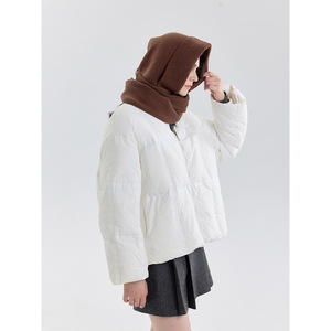 <span class=keywords><strong>Cagoule</strong></span> tricotée unie 72*57cm avec boutons, cache-cou croisé, pour homme et femme, mode automne-hiver, couvre-chef transfrontalier - Product Image 1