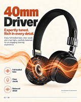Casque de jeu sans fil avec logo OEM acceptable, bandeau réglable et qualité sonore HIFI
