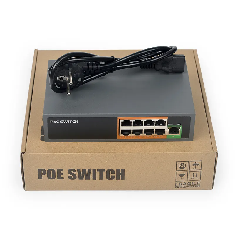 SDAPO PSE908D 104W 8 port poe plus 1 uplink mit extender funktion IEEE 802.3af/zu netzwerk poe schalter