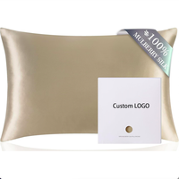 Taie d'oreiller en soie de mûrier 100 % pure 22 Momme, taille Queen, avec logo personnalisé imprimé ou brodé, livrée en boîte, pour usage domestique – Vente en gros