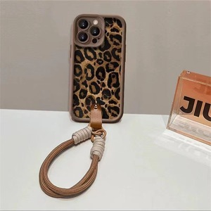 Nhật Bản Và Hàn Quốc Phong Cách Brown Leopard In TPU Điện Thoại Chống Sốc Trường Hợp Với Treo Dây Đeo Cho 16 Pro Max/15/14/13/12/11 - Product Image 3