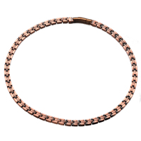 Collier magnétique en cuivre pur à 99,99 %, unisexe, chaîne à maillons réglable, motif géométrique, style tendance, énergie et bien-être, pour femme, anniversaire