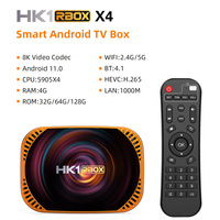 Android 11 8K TV caja HK1 RBOX X4 Set Top Box 4G 32G 4G 128G 1000G M Lan Amlogic S905X4 4G 64GB 5G Dual WiFi reproductor de medios HK1 caja